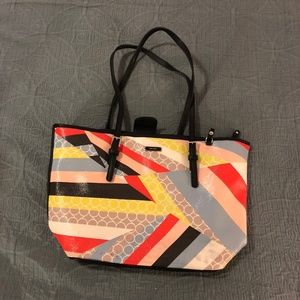 Nine West colorful pattern shoulder tote bag/purse